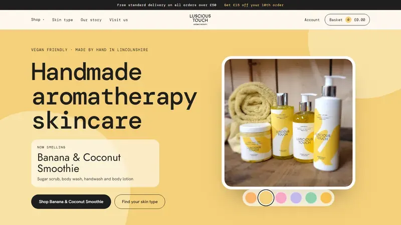 The new Luscious Touch homepage