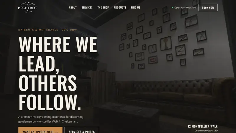 The new McCaffreys homepage