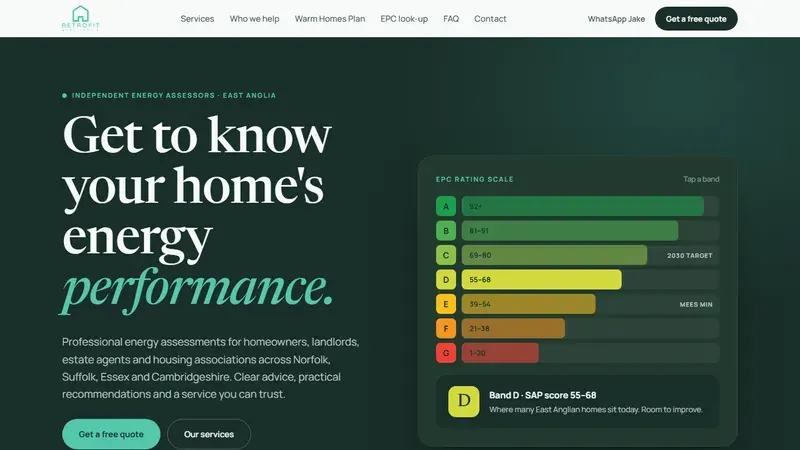 The new Retrofit East Anglia homepage