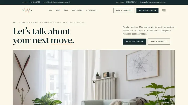 The new Wilson homepage