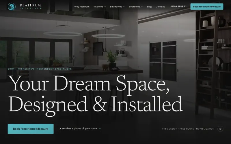 Platinum Interiors website